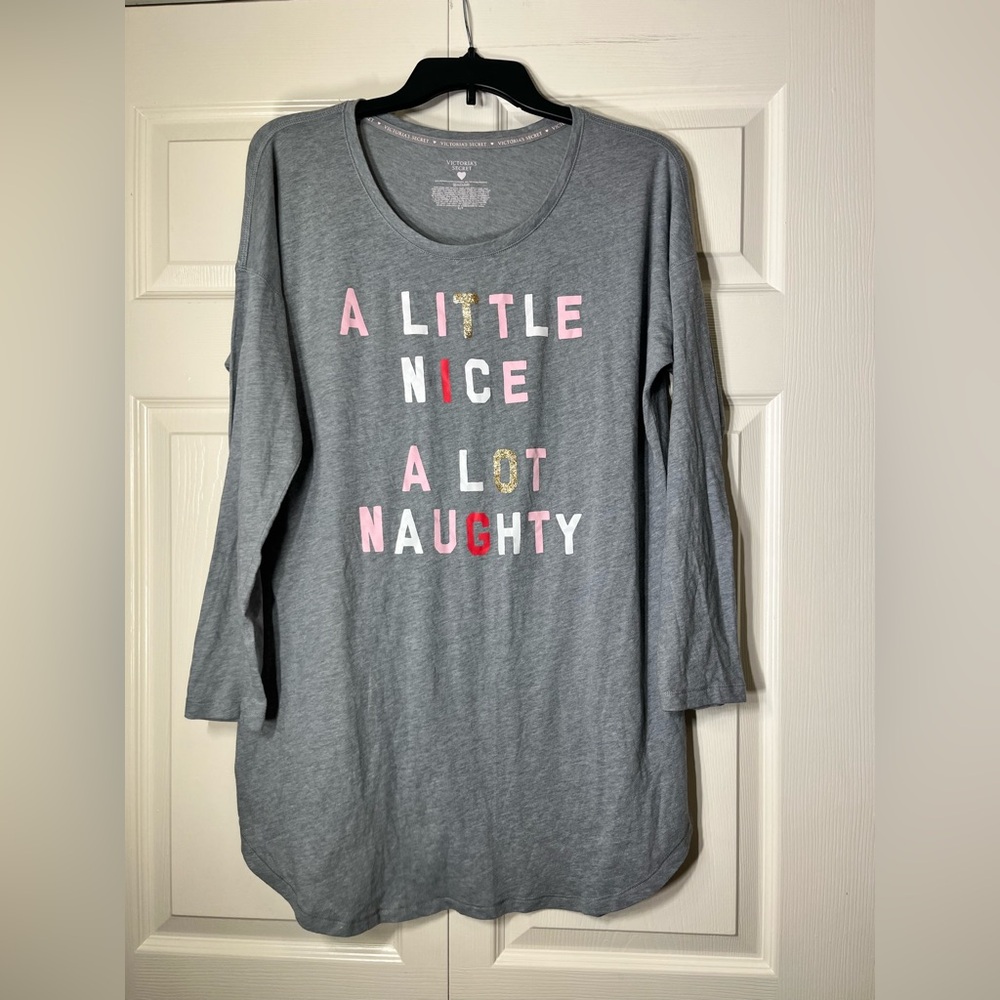 Victoria's Secret A Little Nice A Lot Naughty Sleep Shirt Size Small